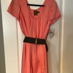 NWT Ali Ro belted coral dress